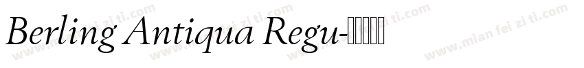 Berling Antiqua Regu字体转换